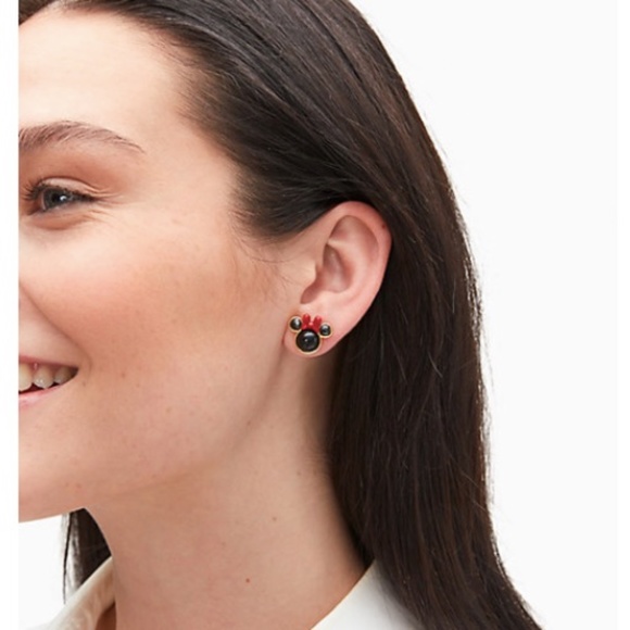 NEW KATE SPADE X DISNEY MINNIE STUD EARRINGS W/ DUST BAG O0RU3218 $49 - Picture 4 of 4